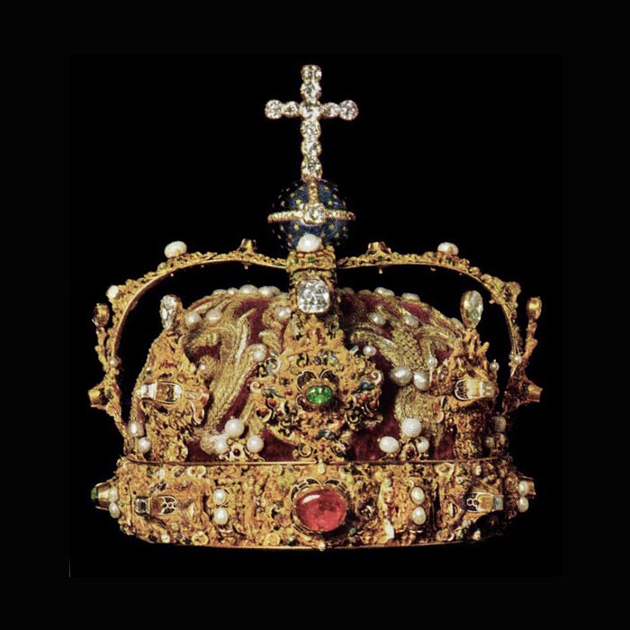 Erik XIV's crown in the vaults of the Royal Treasury